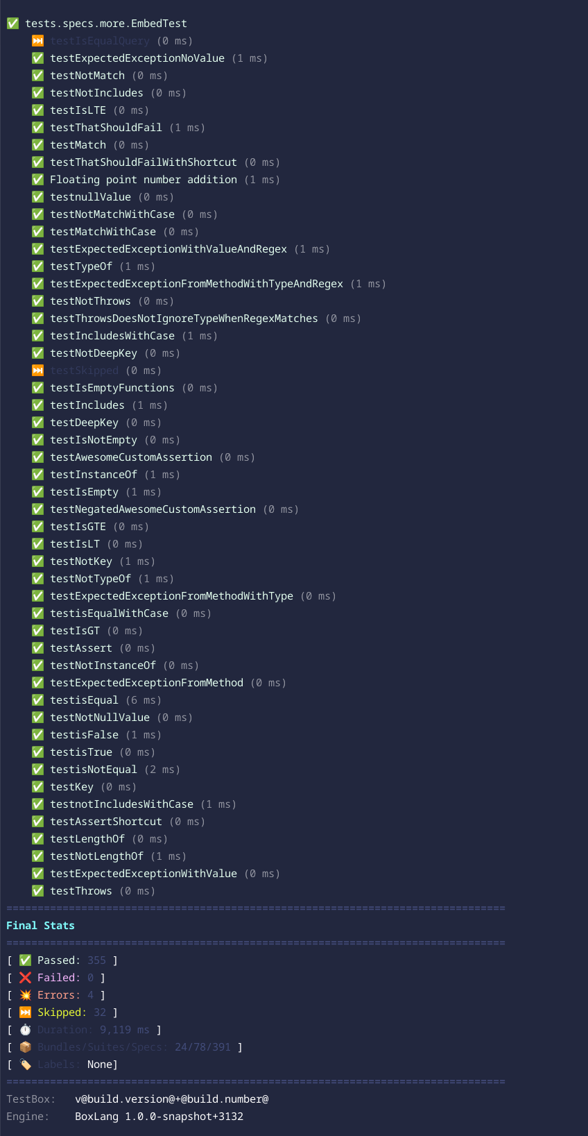 BoxLang CLI Runner output